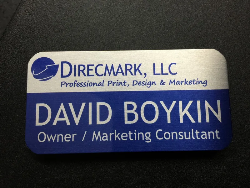 Brushed silver tag